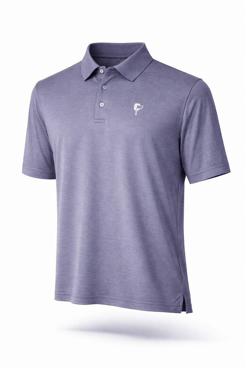 Butter Stripe Performance Polo- Soft Navy