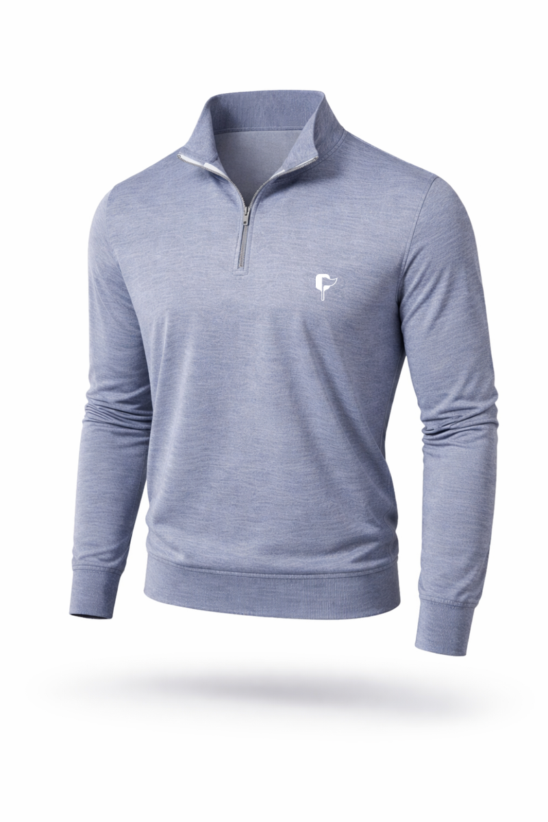 Butter Stripe Half Zip- Navy
