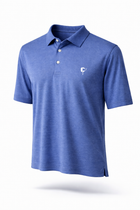 Butter Stripe Performance Polo- Nautical Blue
