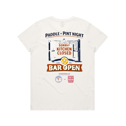 Women's Bar Open SS Tee- Natural