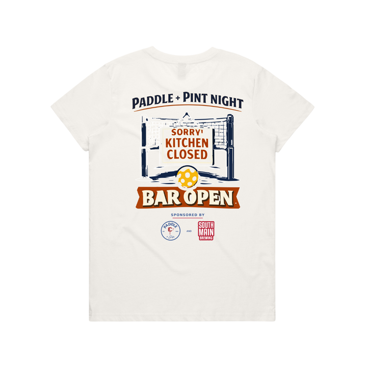 Women's Bar Open SS Tee- Natural