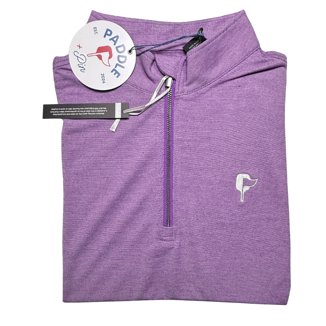 Butter Stripe Half Zip- Napa Berry