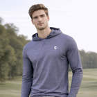 Butter Stripe Hoodie- Soft Navy