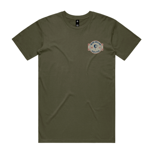 Always Working....- Blue Collar Golfer- Army Green