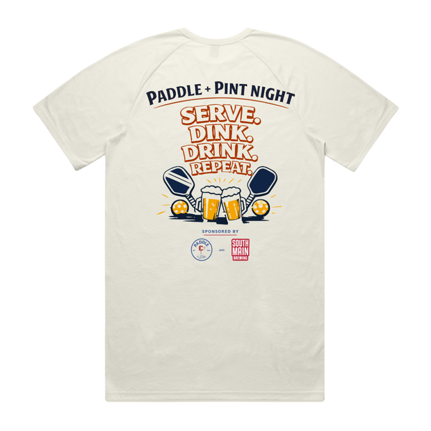 Men's Dink and Repeat SS Tee- Natural