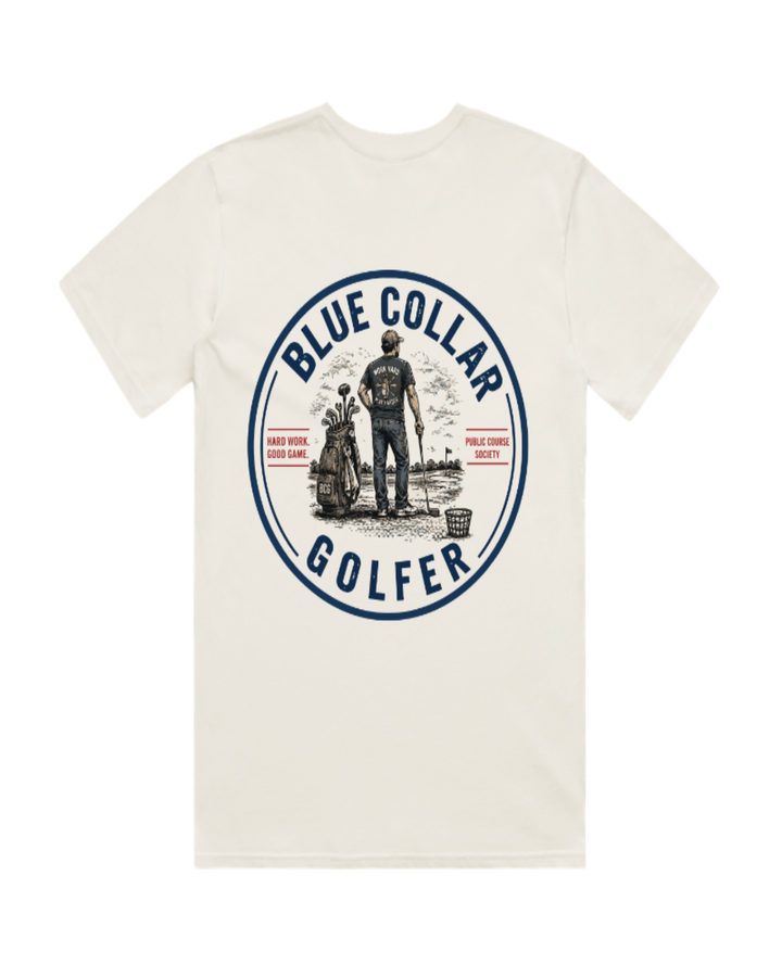 Blue Collar Golfer Logo- Cream