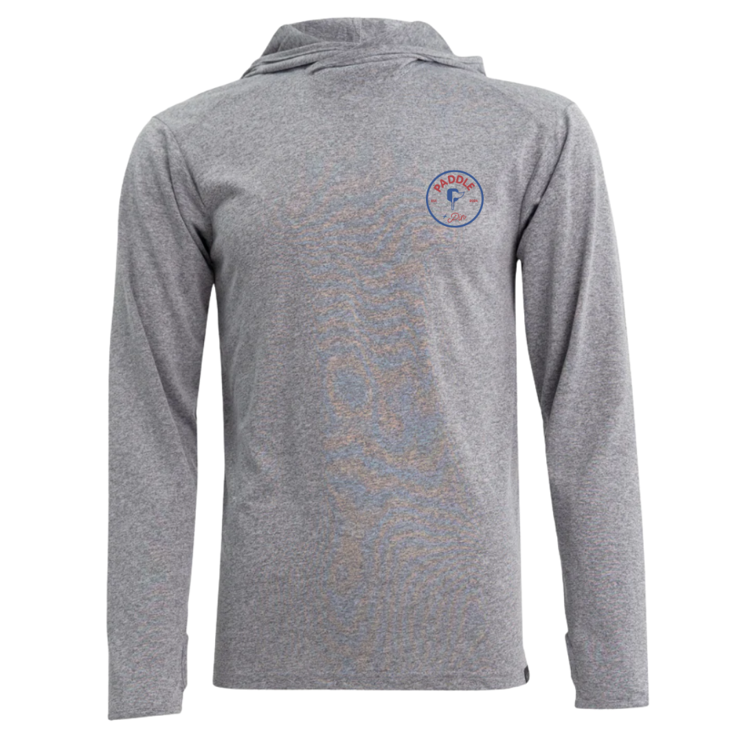 P+P Logo Performance Hoodie- Heather Grey