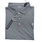 Soft Black Butter Stripe Performance Polo