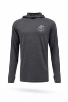 P+P Logo Performance Hoodie- Heather Dark Gray