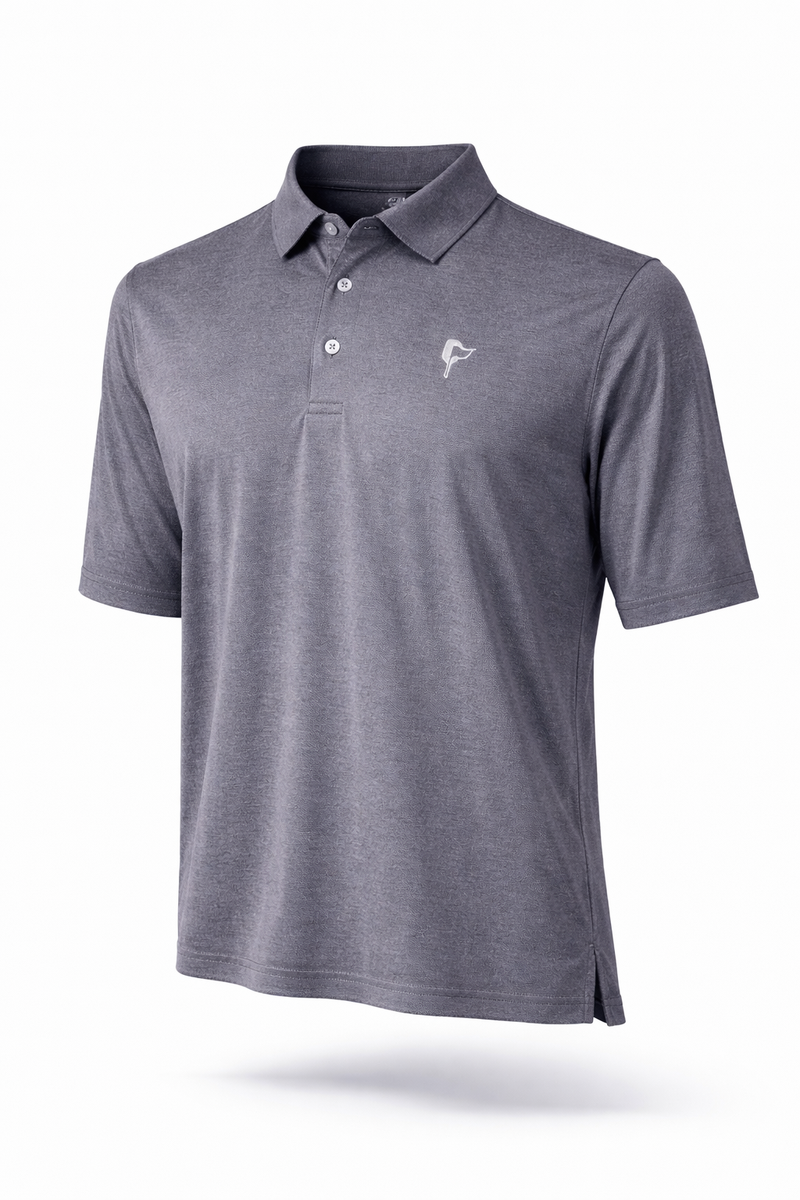 Soft Black Butter Stripe Performance Polo
