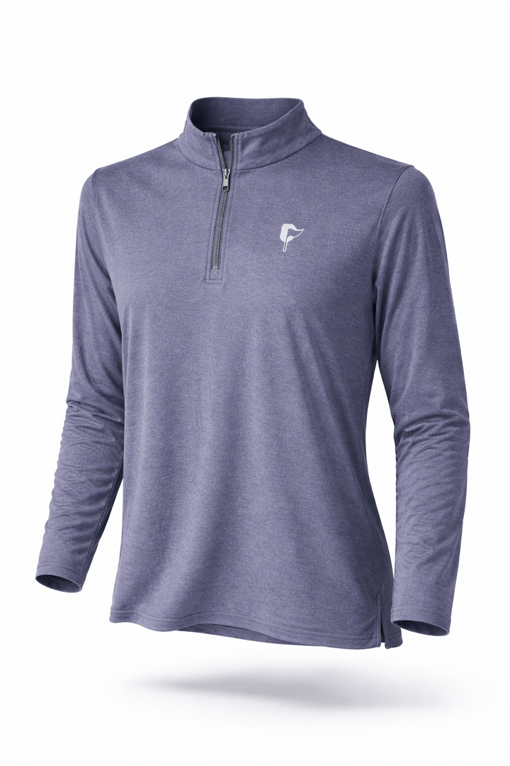 Butter Stripe Half Zip- Navy