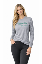 Logo Performance L/S- Heather Grey