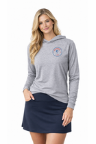 P+P Logo Performance Hoodie- Heather Grey