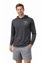 P+P Logo Performance Hoodie- Heather Grey
