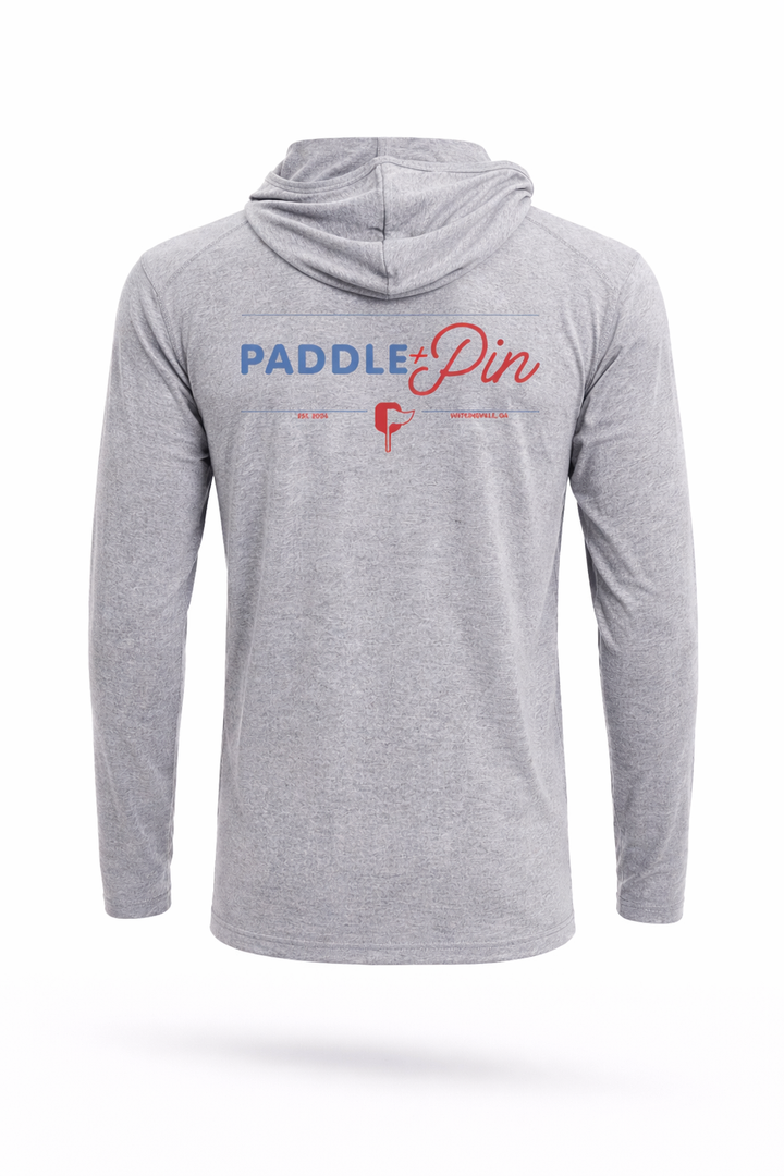 P+P Logo Performance Hoodie- Heather Grey