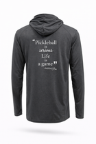 Pickleball is Serious Performance Hoodie- Heather Dark Grey