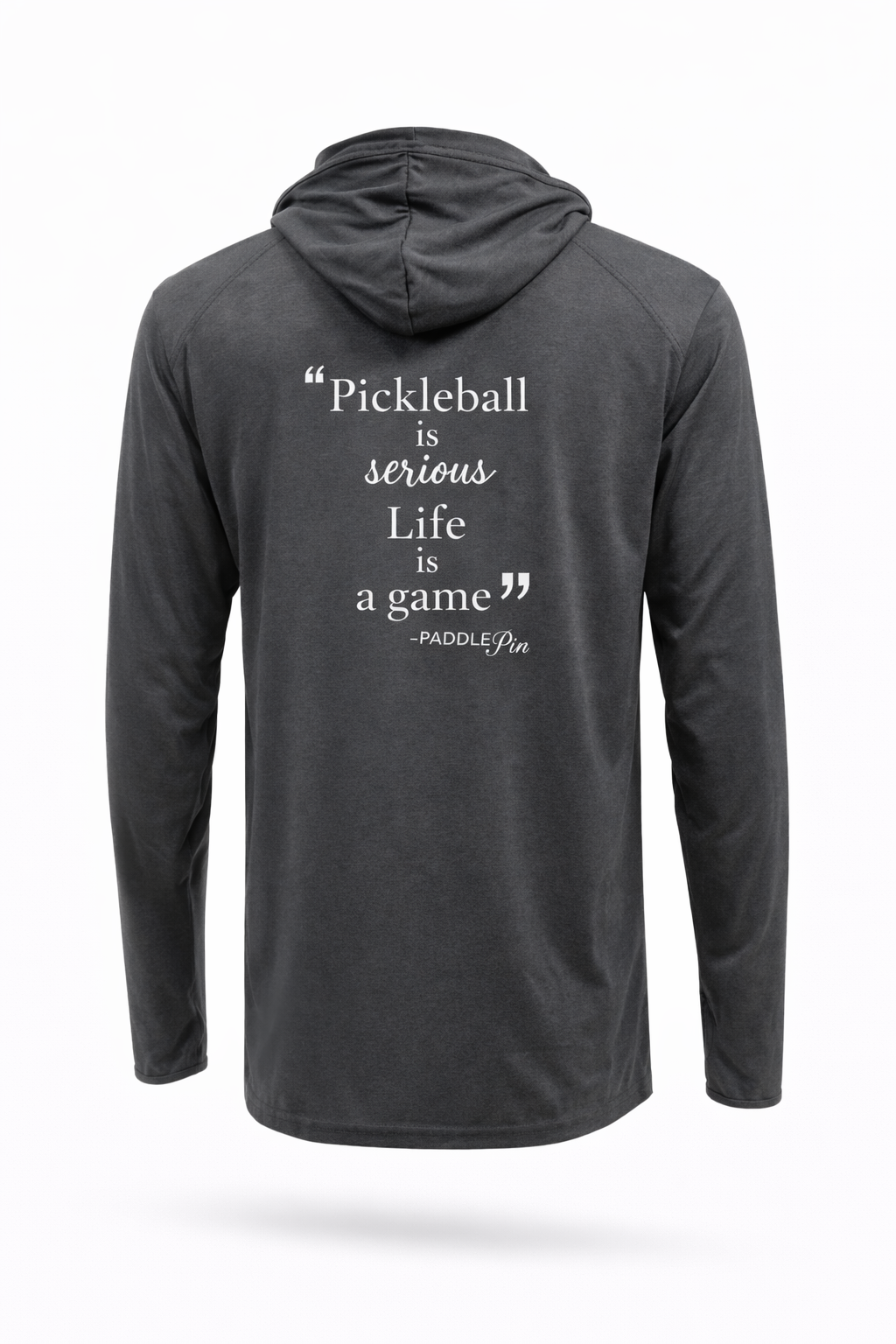 Pickleball is Serious Performance Hoodie- Heather Dark Grey