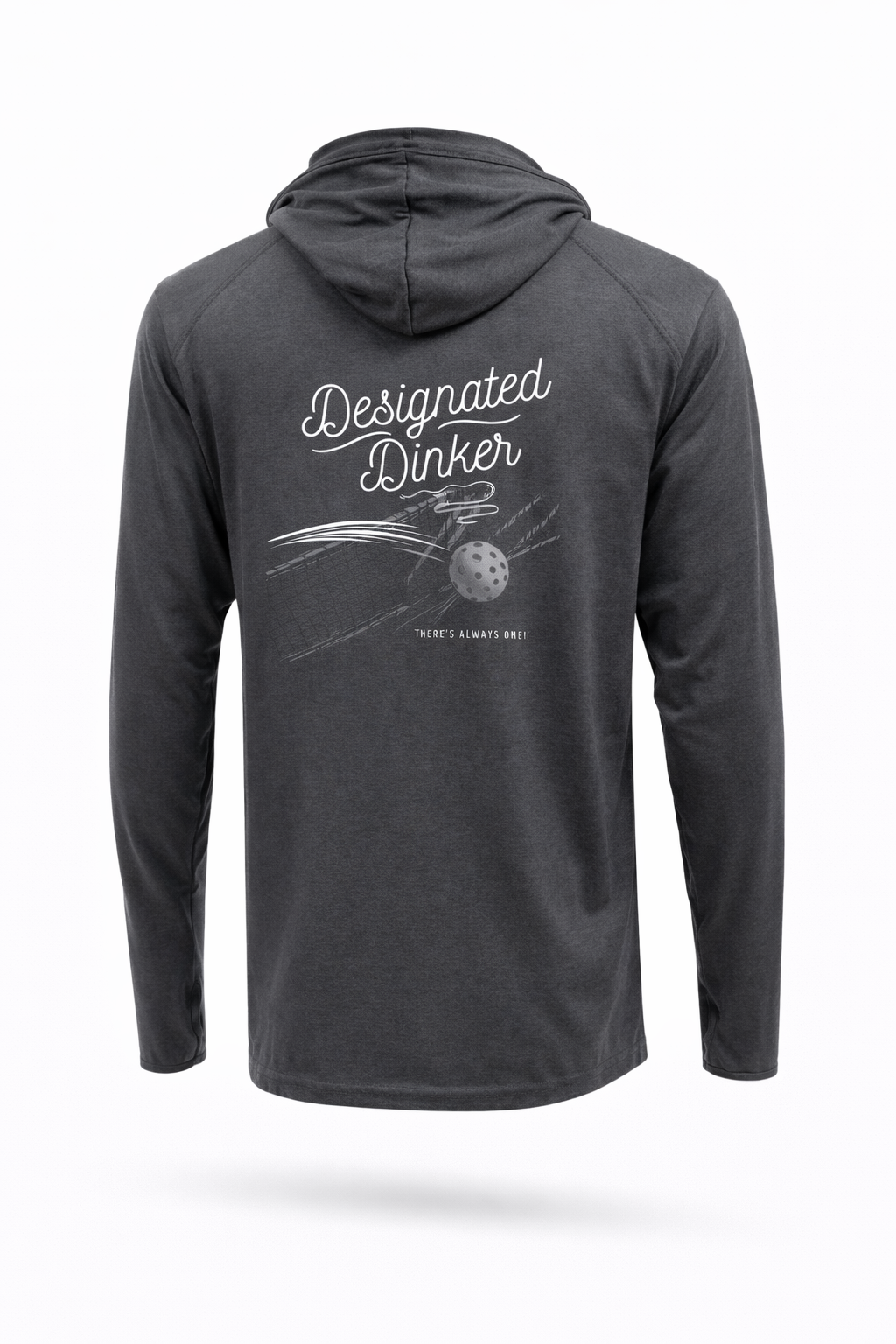 Designated Dinker Performance Hoodie- Heather Dark Gray