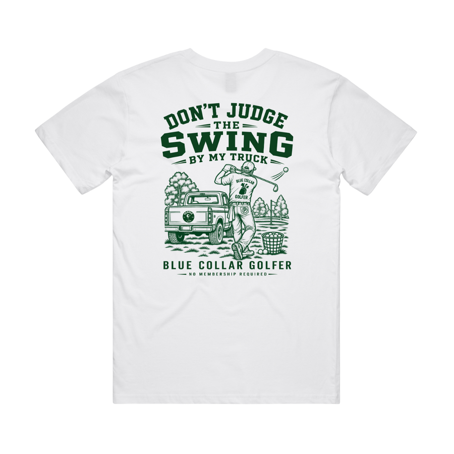 Don't Judge Men's SS Tee- White