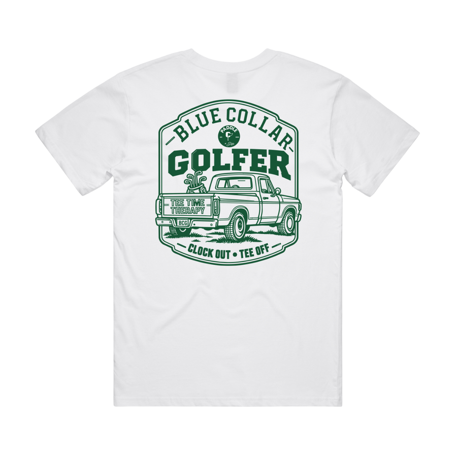 Tee Time Therapy Men's SS Tee- White