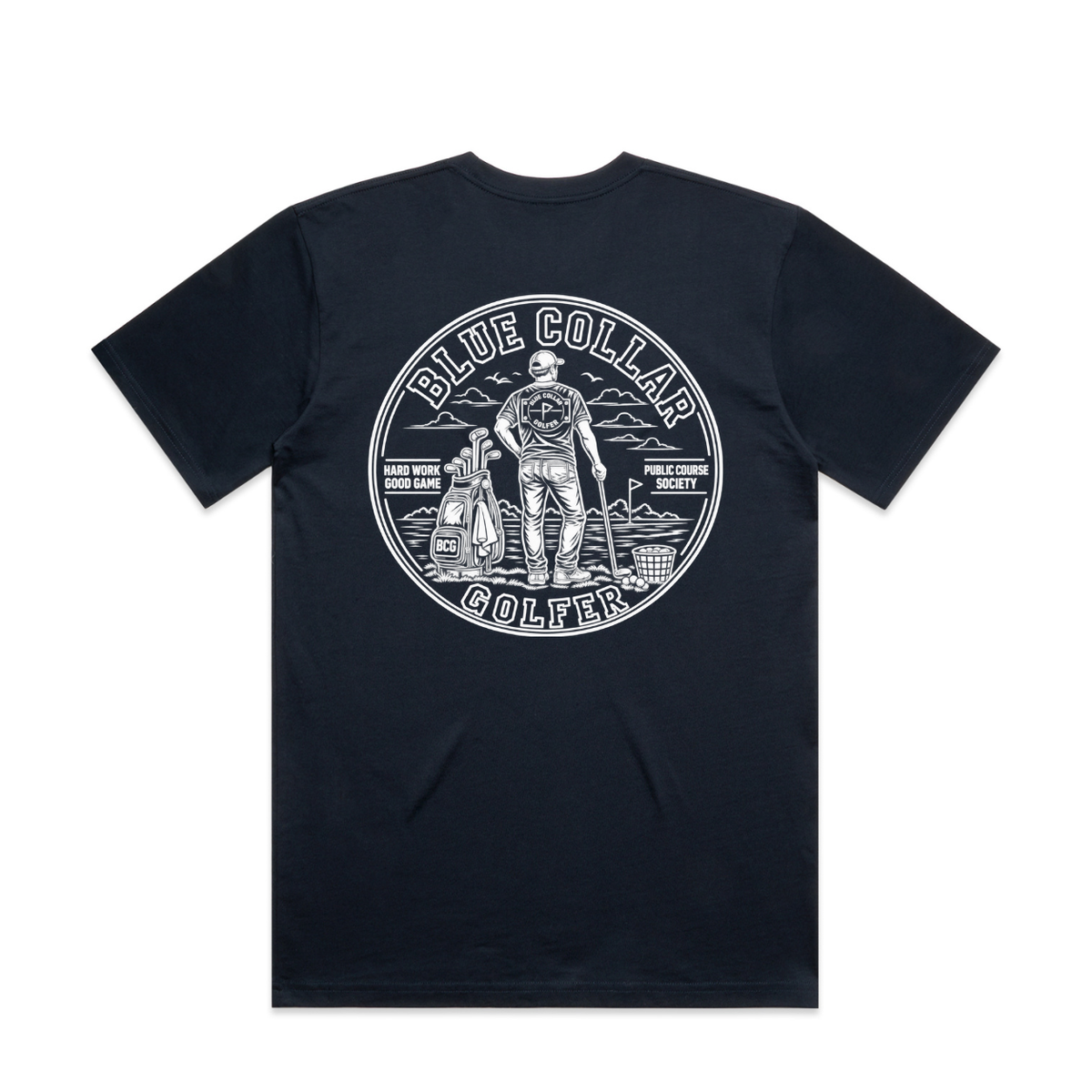Blue Collar Golfer Men's SS Tee- Navy