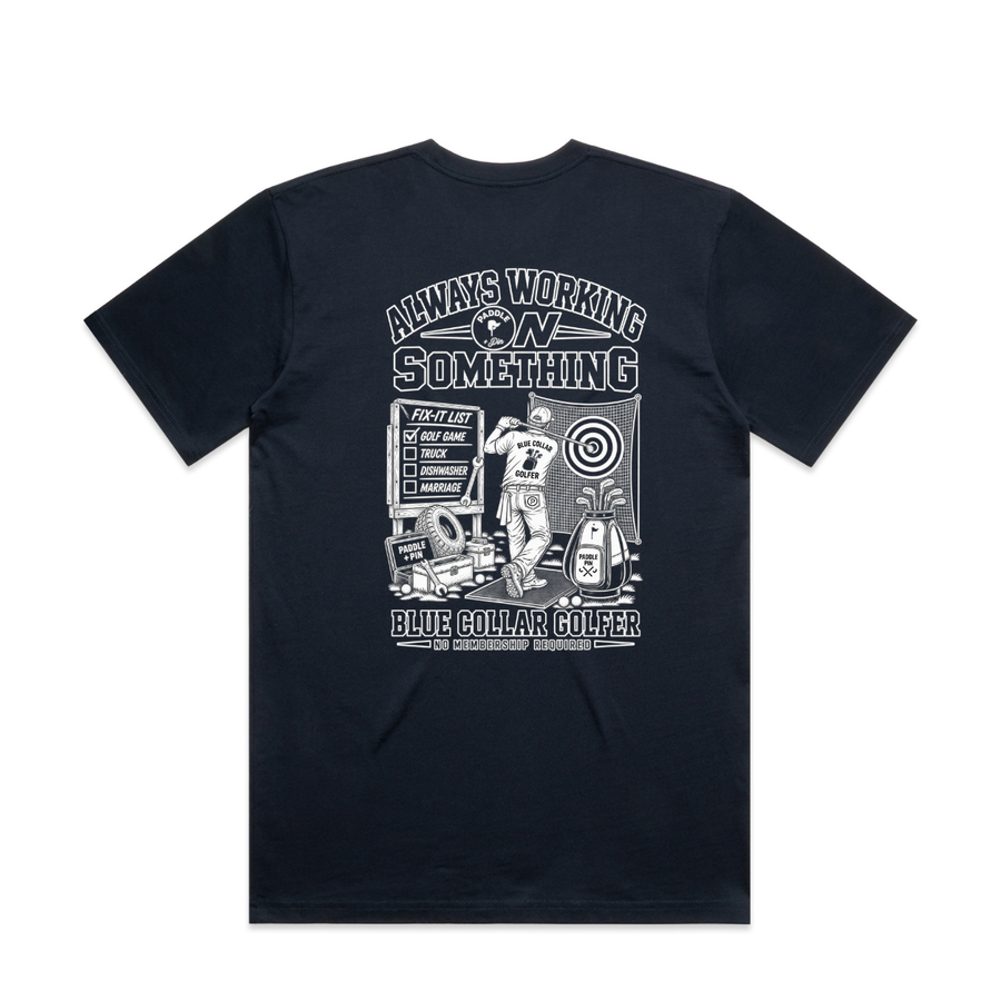 Always Working Men's SS Tee- Navy