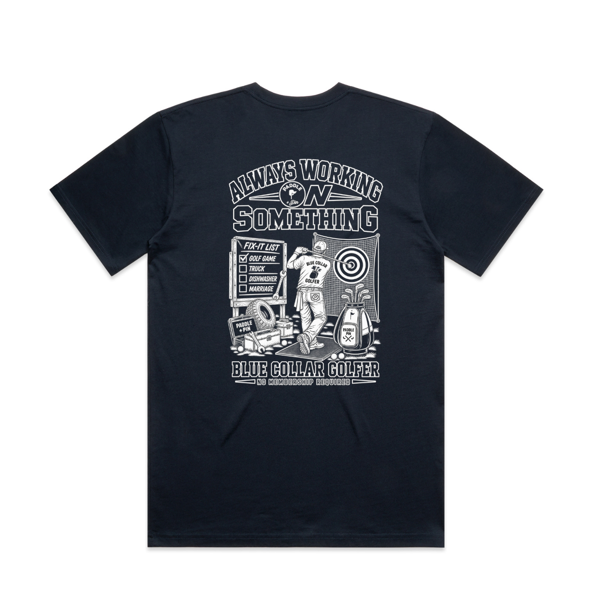 Always Working Men's SS Tee- Navy