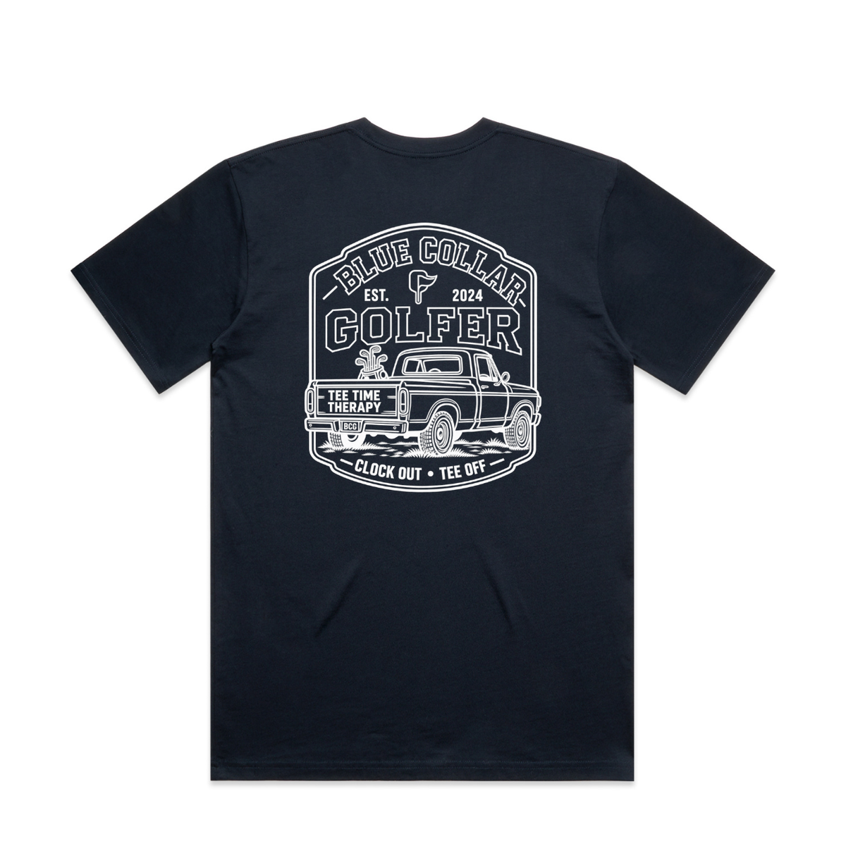 Tee Time Therapy Men's SS Tee- Navy