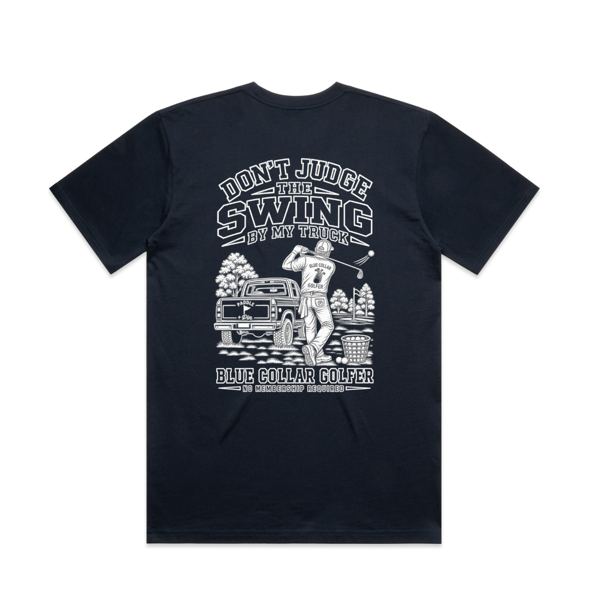Don't Judge Men's SS Tee- Navy