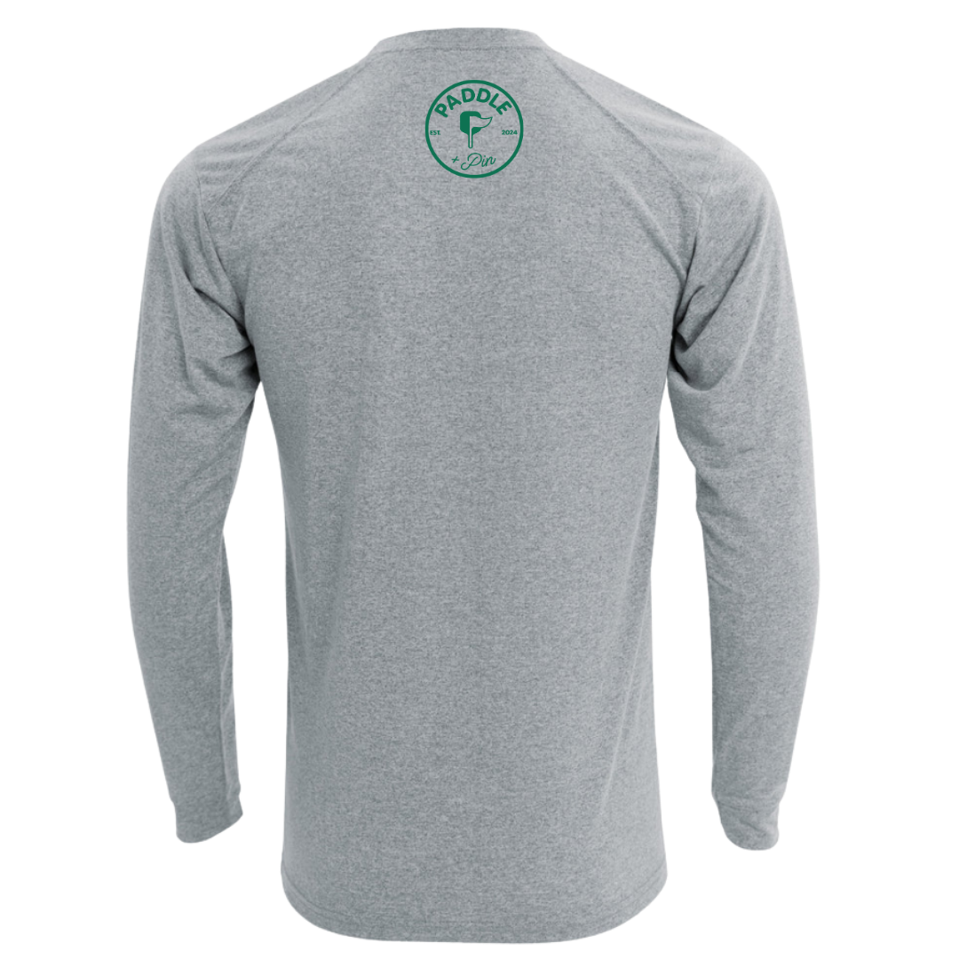 Logo Performance L/S- Heather Grey